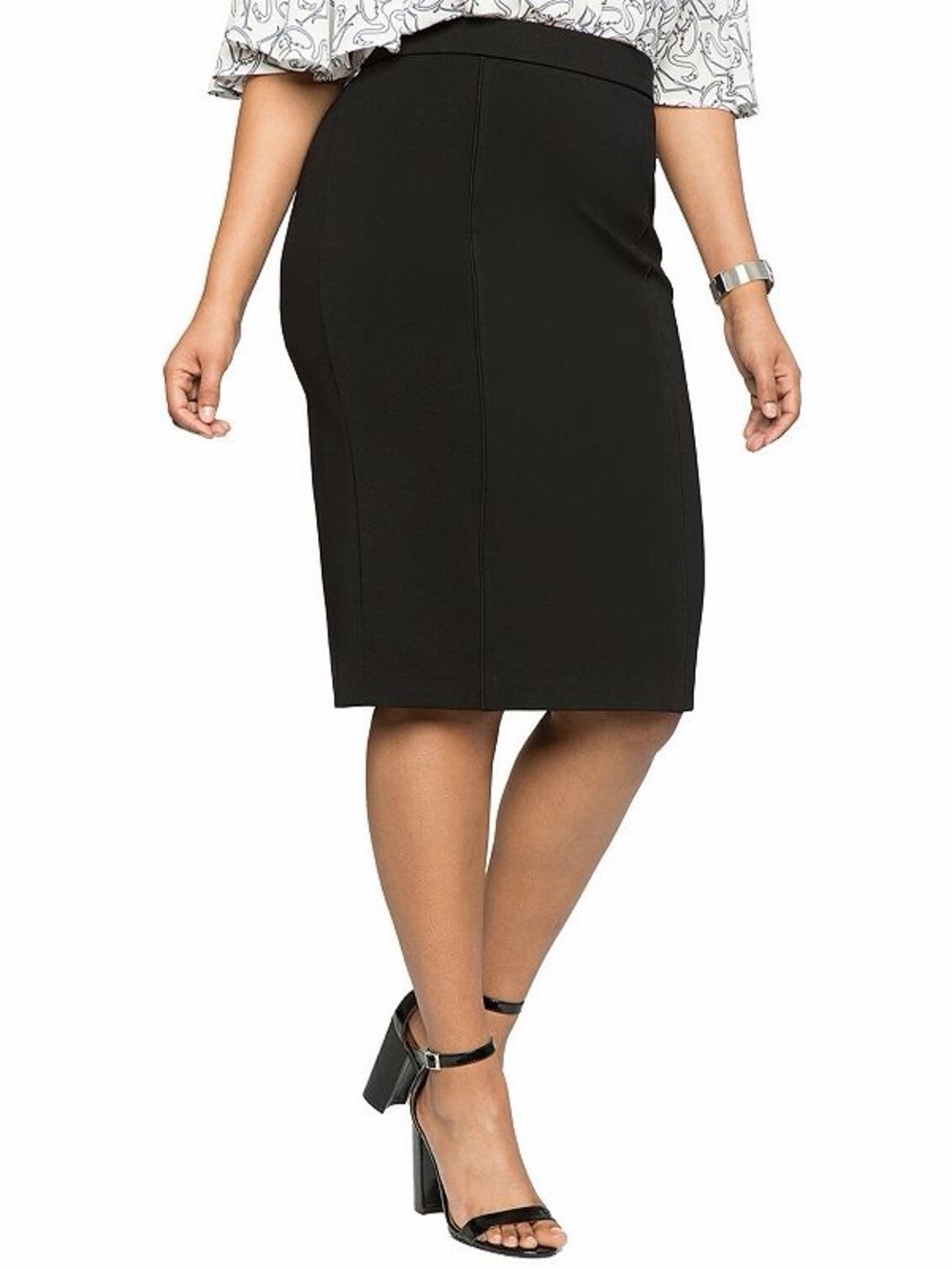 Eloquii Black Pencil Skirt Sz 18 Elastic waitband